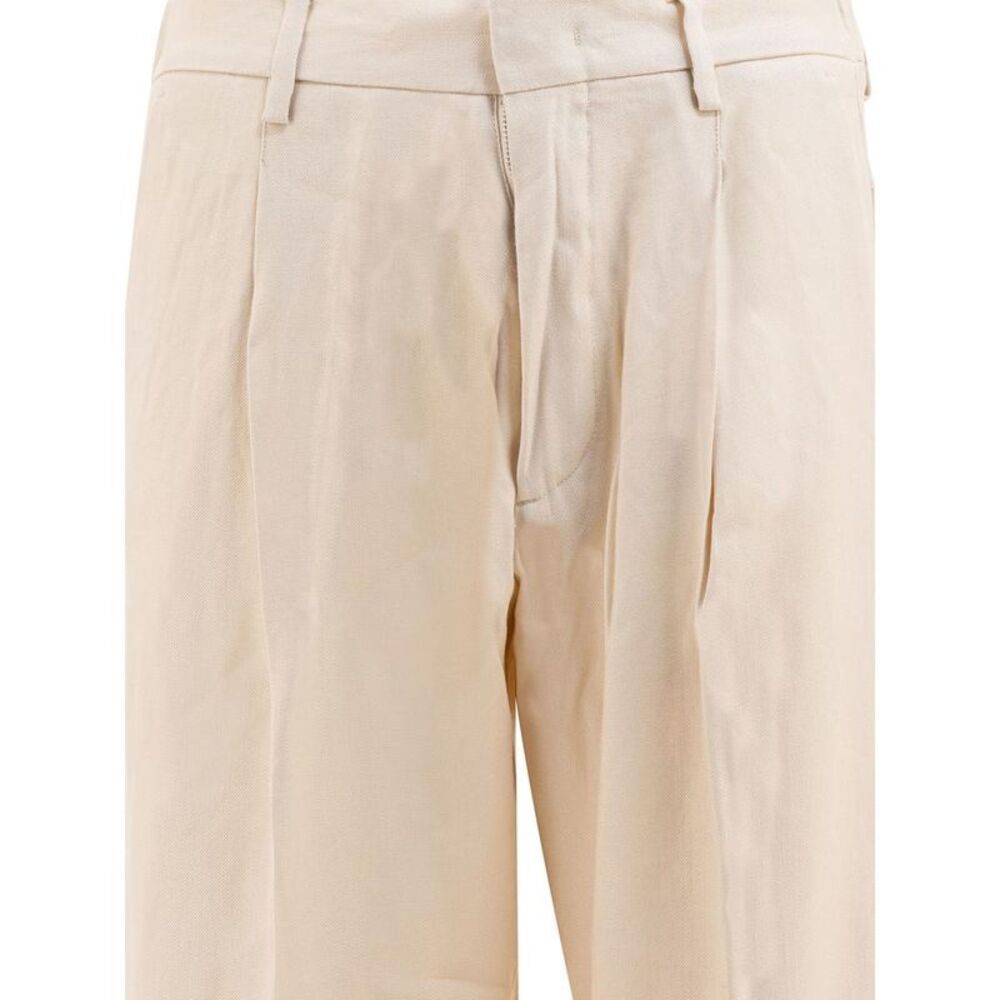 NN07 Men's Pleated Relaxed Fit Trousers Men Beige Pants - Picture 3 of 4